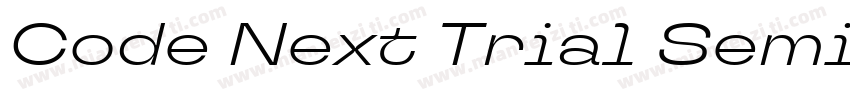 Code Next Trial SemiBold Italic字体转换